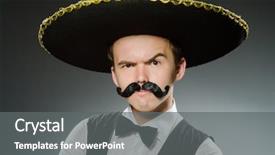  Presentation with octopus on isolated white - Audience pleasing presentation design consisting of national holiday mexico - smiling mexican with sombrero isolated backdrop and a gray colored foreground