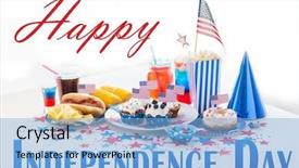  Presentation with independence day - Colorful PPT theme enhanced with national holidays celebration and patriotism backdrop and a light blue colored foreground