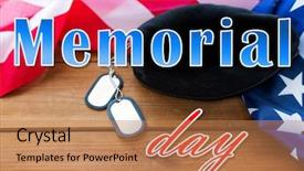 Presentation with memorial day - PPT theme featuring national holidays concept - memorial background and a coral colored foreground