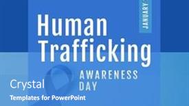  Presentation with january - Slide set consisting of national-human-trafficking-awareness-day background and a teal colored foreground