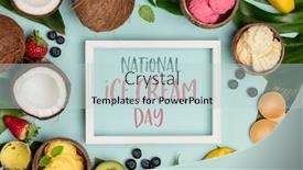  Presentation with coconut ice cream - PPT layouts featuring national-ice-cream-day-19 background and a lemonade colored foreground