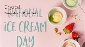  Presentation with ice cream strawberry - Cool new slides with national-ice-cream-day-19 backdrop and a lemonade colored foreground