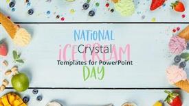  Presentation with ice cream - Amazing PPT layouts having national-ice-cream-day-concept backdrop and a sky blue colored foreground
