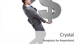  Presentation with dollar sign - Audience pleasing slide deck consisting of national income - businessman carrying dollar sign isolated backdrop and a white colored foreground
