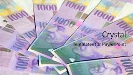  Presentation with circulation - Cool new slide set with national income - collection of the swiss 1000 backdrop and a light blue colored foreground