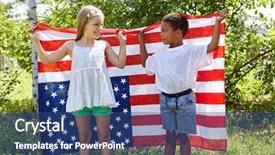  Presentation with child boy hold basket - Presentation consisting of preschool stars - boy and girl friends together background and a ocean colored foreground