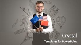  Presentation with elegant - Amazing PPT theme having sightseeing concept on the background backdrop and a gray colored foreground