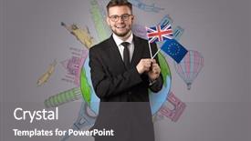  Presentation with elegant - Theme enhanced with sightseeing concept on the background background and a gray colored foreground