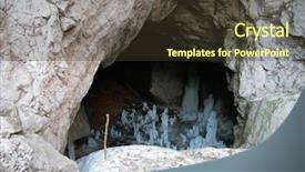 Presentation with inside an ice cave - Colorful theme enhanced with national landmark park durmitor ice backdrop and a  colored foreground