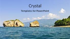  Presentation with marine - Beautiful PPT theme featuring national marine park in mexico backdrop and a light blue colored foreground