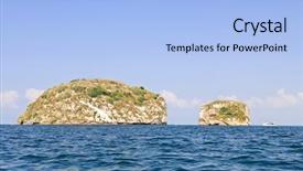  Presentation with arches national park - Colorful presentation design enhanced with national marine park in mexico backdrop and a light blue colored foreground