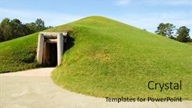  Presentation with indian monument - Beautiful slide deck featuring  backdrop and a  colored foreground