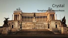  Presentation with rome italy - Amazing slide set having national monument to victor emmanuel backdrop and a light gray colored foreground