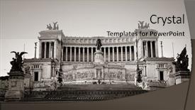  Presentation with national integration - Slides with national monument to victor emmanuel background and a light gray colored foreground
