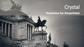  Presentation with rome italy - PPT theme having national monument to victor emmanuel background and a gray colored foreground