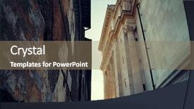  Presentation with old buildings - PPT layouts featuring national monument to victor background and a coral colored foreground