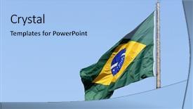  Presentation with movement - Beautiful PPT theme featuring national movement - brazilian flag backdrop and a  colored foreground