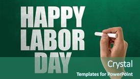  Presentation with labor - PPT theme enhanced with national movement - happy labor day background and a ocean colored foreground