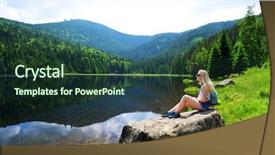  Presentation with tourist - Amazing PPT layouts having national park bavarian forest germany backdrop and a tawny brown colored foreground