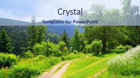  Presentation with hiking - PPT theme featuring national park bavarian forest germany background and a sky blue colored foreground