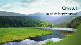  Presentation with country - PPT layouts featuring national park bavarian forest germany background and a sky blue colored foreground