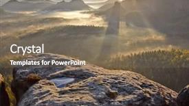  Presentation with foggy water sunrise - Amazing presentation design having tea spiced tea with milk backdrop and a  colored foreground.