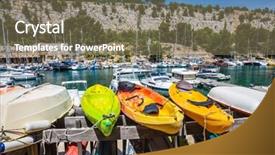  Presentation with dock - Amazing slide set having national park calanques on the mediterranean coast dock for repair of yachts and boats the fjords between stony coast backdrop and a violet colored foreground