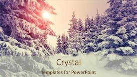  Presentation with happy new year - Presentation theme enhanced with national park carpathian ukraine europe background and a soft green colored foreground