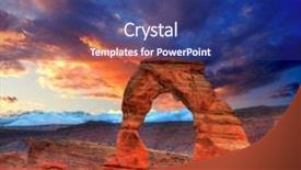  Presentation with moab - Slide set with beautiful woman in red dress in santa hat with glass on blank gray background background and a tawny brown colored foreground