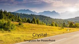  Presentation with world war i - PPT theme having national park durmitor balkans village background and a gold colored foreground