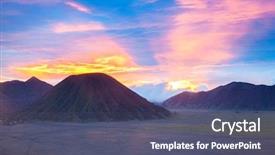  Presentation with region - Cool new slide deck with national park east java indonesia backdrop and a ocean colored foreground