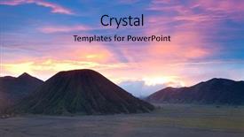  Presentation with volcano - Cool new PPT layouts with national park east java indonesia backdrop and a teal colored foreground