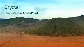  Presentation with volcanoes - Amazing PPT theme having national park east java indonesia backdrop and a arctic colored foreground