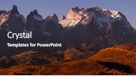  Presentation with chilean - Slide set enhanced with national park in chilean patagonia background and a dark gray colored foreground