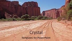  Presentation with sandstone tiles - PPT theme consisting of national park la rioja argentina background and a  colored foreground