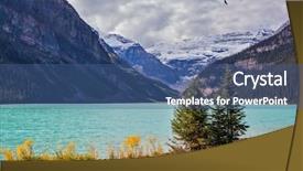  Presentation with rocky mountains - Amazing slide deck having national park magnificent lake louise backdrop and a  colored foreground