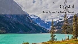  Presentation with banff national park - PPT layouts consisting of national park magnificent lake louise background and a  colored foreground