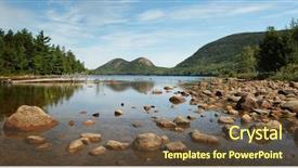  Presentation with pond - Colorful PPT layouts enhanced with national park mount desert island backdrop and a tawny brown colored foreground
