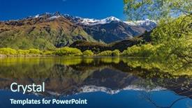  Presentation with mountain lake - Theme having national park near wanaka new background and a ocean colored foreground
