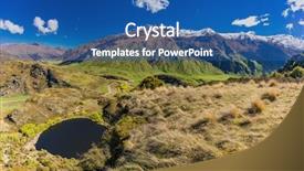  Presentation with mountain lake - Cool new theme with national park near wanaka new backdrop and a ocean colored foreground