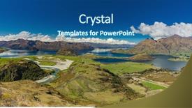  Presentation with mountain lake - Theme having national park near wanaka new background and a ocean colored foreground