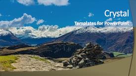  Presentation with mountain lake - Slide deck featuring national park near wanaka new background and a teal colored foreground