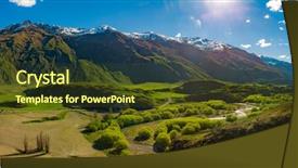  Presentation with rock climbing to top of mountain - Slide set with national park near wanaka new background and a tawny brown colored foreground