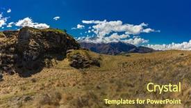  Presentation with rock climbing to top of mountain - Slides enhanced with national park near wanaka new background and a  colored foreground