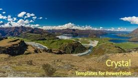  Presentation with mountain lake - Slides having national park near wanaka new background and a  colored foreground