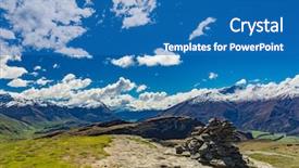  Presentation with rock climbing to top of mountain - Colorful slide deck enhanced with national park near wanaka new backdrop and a  colored foreground