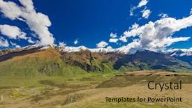  Presentation with rock climbing to top of mountain - Slide deck featuring national park near wanaka new background and a  colored foreground