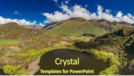  Presentation with mountain lake - PPT theme consisting of national park near wanaka new background and a tawny brown colored foreground