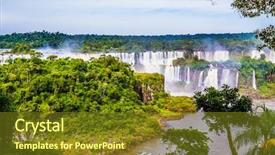  Presentation with transport transportation tourism road trip - Slide set consisting of water falls iguazu falls national background and a tawny brown colored foreground
