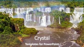  Presentation with tourism iran - Beautiful presentation theme featuring exotic tourism iguazu falls national backdrop and a violet colored foreground